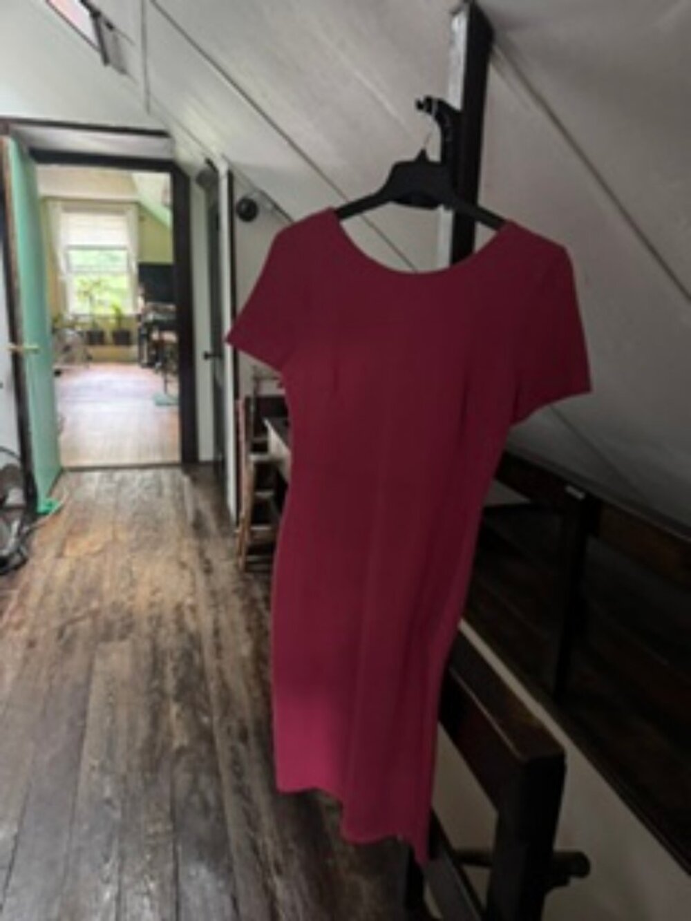 Boden Berry Pink Ponte Short Sleeve Midi Dress | Size 12L Long